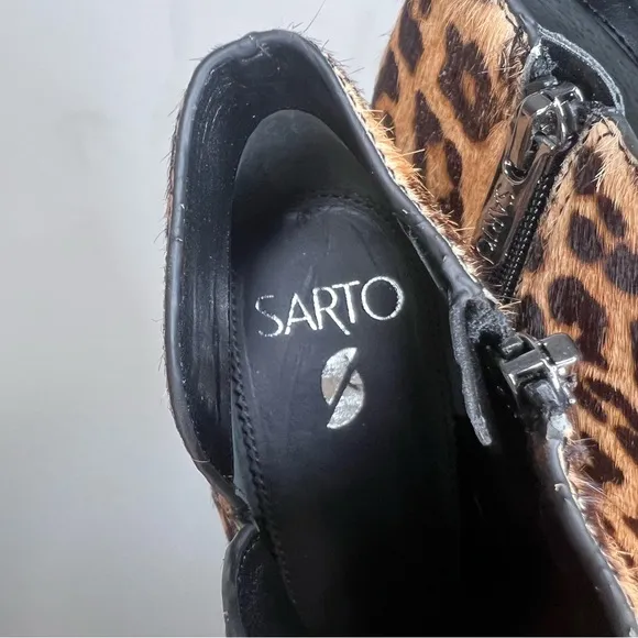 SARTO by Franco Sarto ‘Shellson2’ Leopard Ankle Boots. Size 6.5