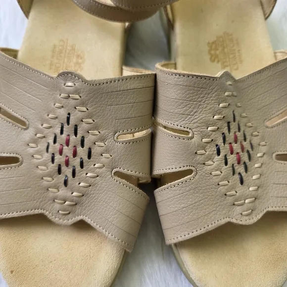 SAS $150 Huarache Quarter Strap Beige Sandals Size 11W