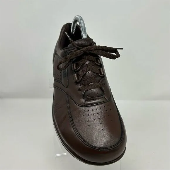 SAS Men's Time Out Brown Leather Lace-Up Walking Shoes Comfort Casual Size 7.5 W