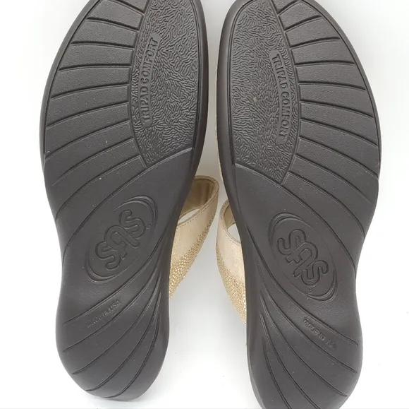 SAS Women's Shoes Nudu Slide Sandal Golden 9 Narrow Comfort Brand New