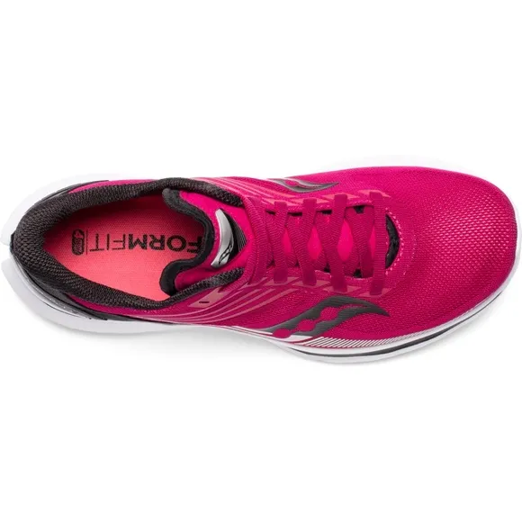 SAUCONY Kinvara 12 Women's Size 10.5 Running Shoes Cherry/Silver/Black S10619-55