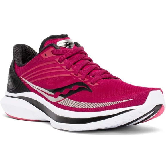 SAUCONY Kinvara 12 Women's Size 10.5 Running Shoes Cherry/Silver/Black S10619-55
