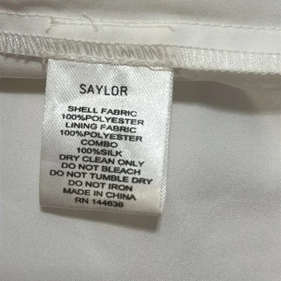 SAYLOR Women’s Ivory Montauk Eyelet Karen Off- Shoulder Mini Dress Sz Small