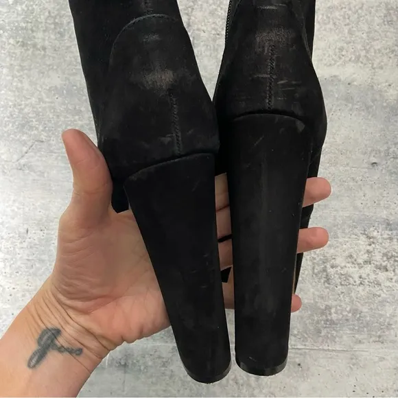 Schutz July Nubuck Suede Leather Platform Boots 8.5