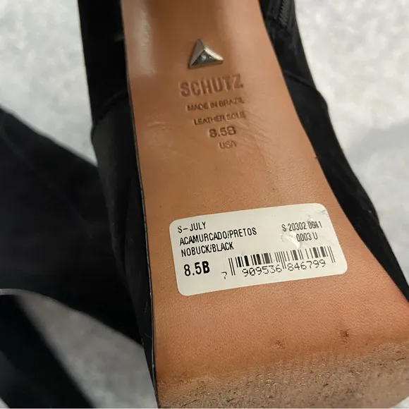 Schutz July Nubuck Suede Leather Platform Boots 8.5