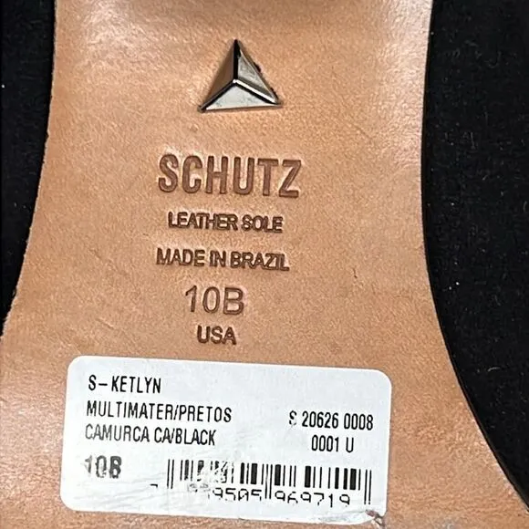 SCHUTZ Ketlyn Fur Trim Suede Boots Sz 10