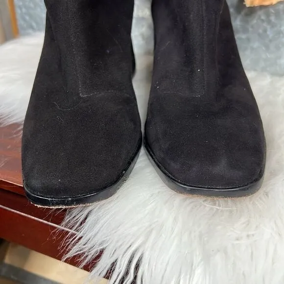 SCHUTZ Ketlyn Fur Trim Suede Boots Sz 10