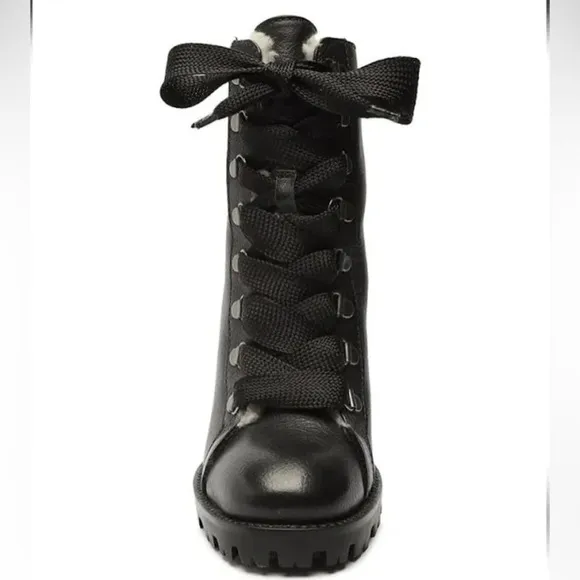 SCHUTZ | Zara Winter Ankle Heeled Boots Fur Lined Size 8.5