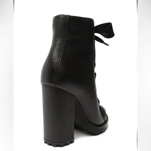 SCHUTZ | Zara Winter Ankle Heeled Boots Fur Lined Size 8.5