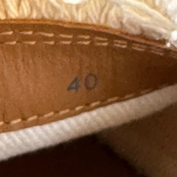 See By Chloé Glyn Womens Espadrille Sandal 10  Beige Canvas Leather Sandals 40EU