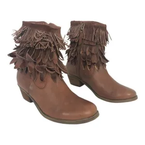 Sheridan Mia Sienna Genuine Calf Hair Fringe Boots