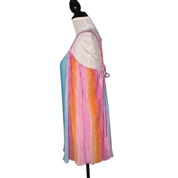 Show Me Your MuMu Sicily Mini Dress Ombre Pleated Knit Size Small