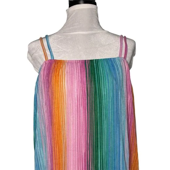 Show Me Your MuMu Sicily Mini Dress Ombre Pleated Knit Size Small