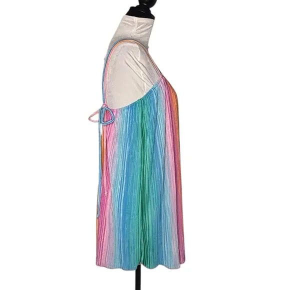 Show Me Your MuMu Sicily Mini Dress Ombre Pleated Knit Size Small
