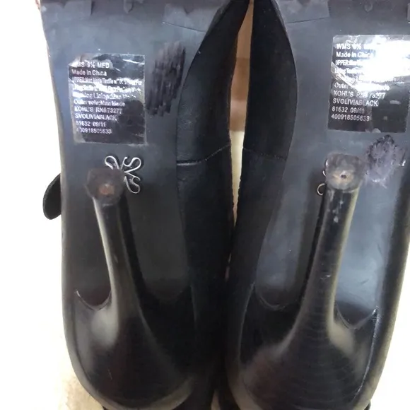 Simply Vera By Vera Wang Women’s 9.5 M Ankle Biker Faux Leather Boots 4.5” Heel