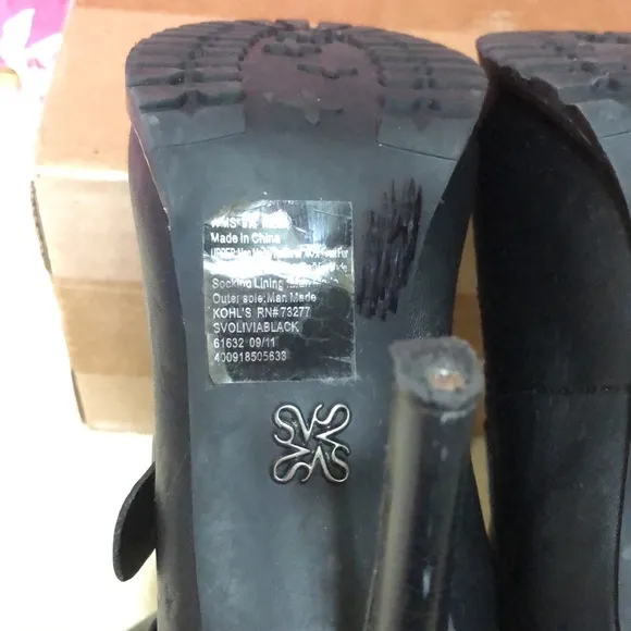 Simply Vera By Vera Wang Women’s 9.5 M Ankle Biker Faux Leather Boots 4.5” Heel