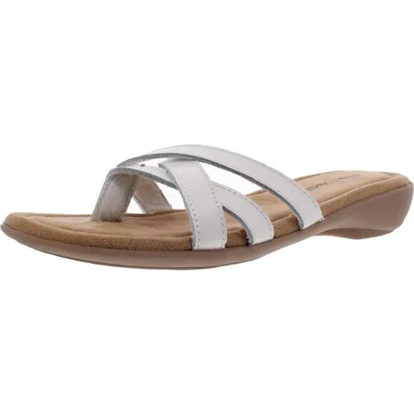 Size 8W, 10W - MINNETONKA - Leather Flip Flop Thong Sandals NEW $60 msrp