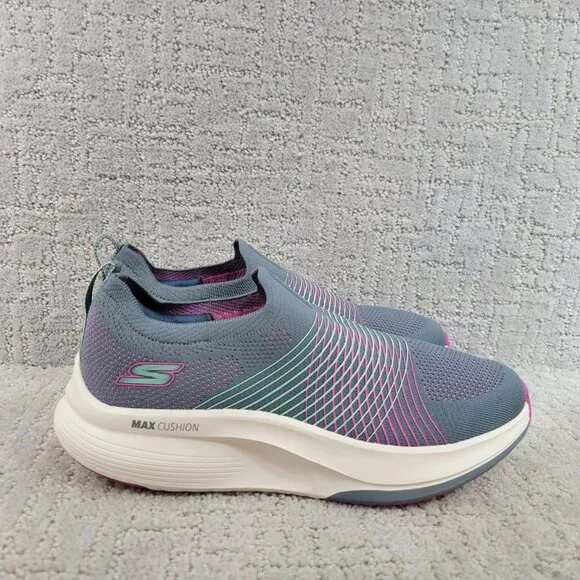 Skechers Go Walk Max Walker-Sally US 8 Gray Purple Casual Shoes 125052-CCPR