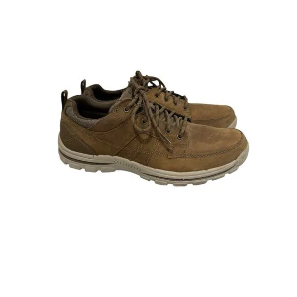 Skechers Mens Braver Ralson Casual Shoes Oxford Size 10 Desert Brown 65580