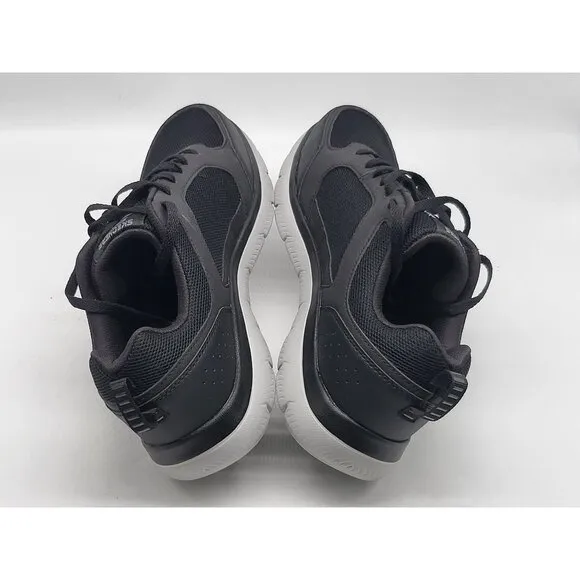 Skechers Mens Sport Wide Fit Memory Foam Athletic Shoes Size 9 Black Gray