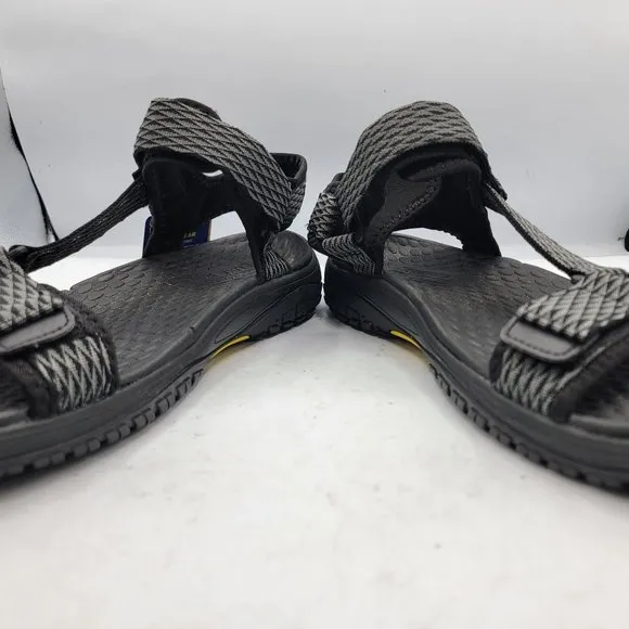Skechers Relaxed Fit Mens Size 10 Solid Black Lomell Rip Tide Sandals 204351