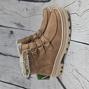 Skechers Street Los Angeles Women's Brown Faux Fur Vegan Ankle Boots Size 6
