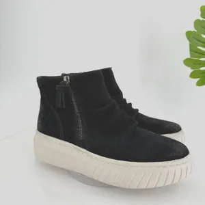 Sofft Women's Portland Waterproof Ankle Boots Size 6M Black Suede Leather