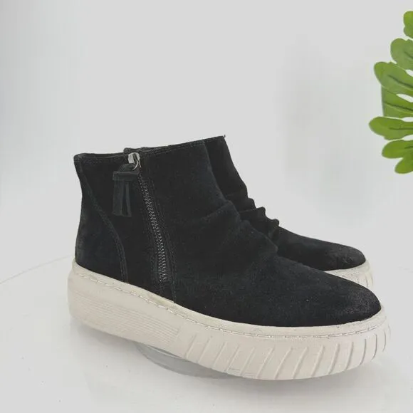 Sofft Women's Portland Waterproof Ankle Boots Size 6M Black Suede Leather