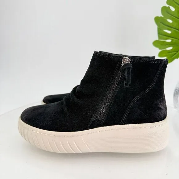 Sofft Women's Portland Waterproof Ankle Boots Size 6M Black Suede Leather