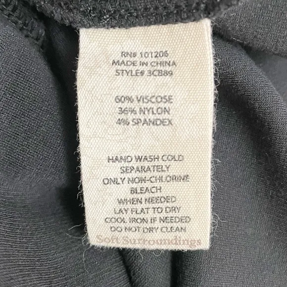 Soft Surroundings Black Maxi Dress Size PL Petite Large Ponte Knit Zip Front