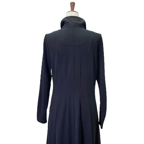 Soft Surroundings Black Maxi Dress Size PL Petite Large Ponte Knit Zip Front