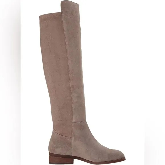 Sole Society Calypso Knee High Suede Gray Boots 10 Riding over the knee pull on