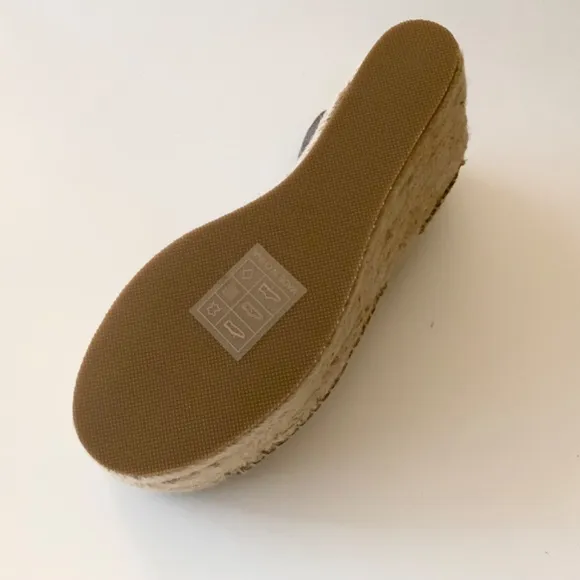 Soludos Positano Scale Ash Suede Womens Ankle Strap Espadrille Wedge Sandals 9