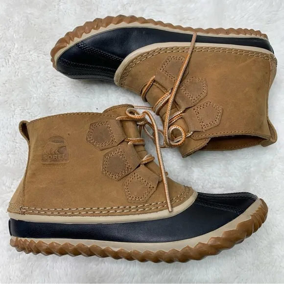 Sorel 2133 Women’s Brown Leather Duck Boots Size 6.5
