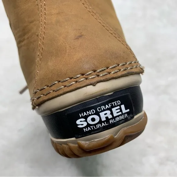 Sorel 2133 Women’s Brown Leather Duck Boots Size 6.5
