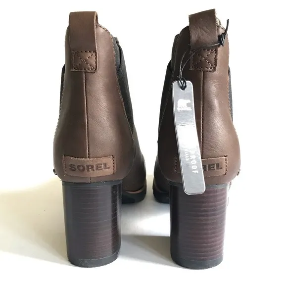 Sorel Addington Chelsea Waterproof Chunky Lugged Block Heel Boots Sz 10.5