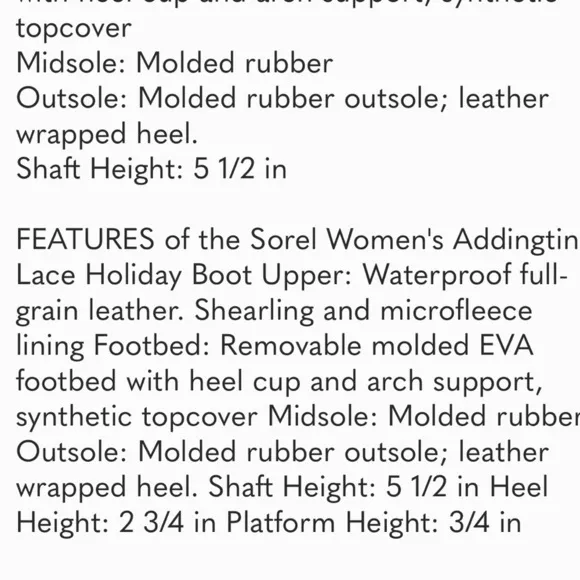 Sorel Addington Holiday Waterproof Boots