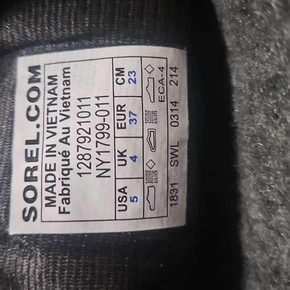 Sorel Black Rain &amp; Snow Boots with Insulated Fabric and Rubber Sole