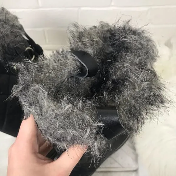 {Sorel} Black Winter Faux Fur Boots