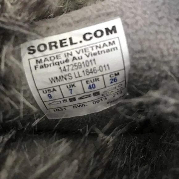 {Sorel} Black Winter Faux Fur Boots