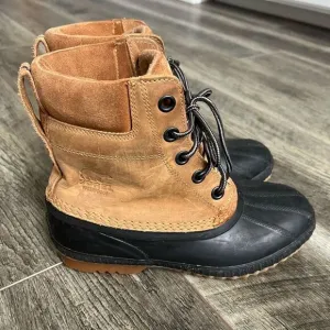 Sorel Cheyenne II Brown Leather Waterproof Duck Boots Men’s 7