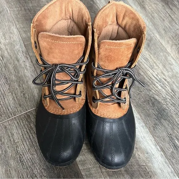 Sorel Cheyenne II Brown Leather Waterproof Duck Boots Men’s 7