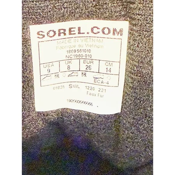 SOREL Childrens Snow Commander Boots Size Baby 9‎ Baby Black NEW IN BOX