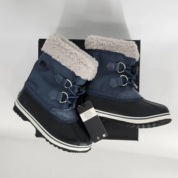 Sorel Children's Yoot Pac Nylon Winter Boots Uniform Blue/Black Size 12 NWB