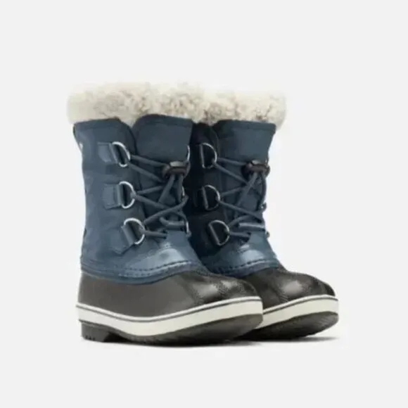 Sorel Children's Yoot Pac Nylon Winter Boots Uniform Blue/Black Size 12 NWB