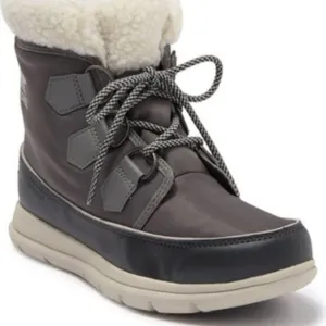 SOREL Explorer Carnival Waterproof Boot with Faux Fur Collar