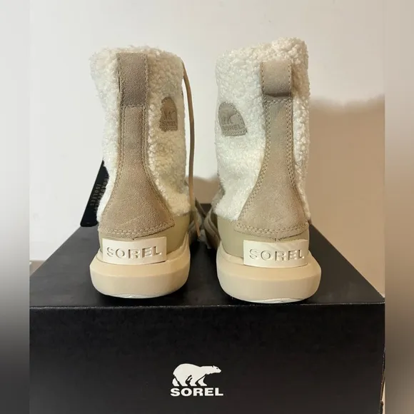 SOREL Explorer II Joan Cozy NIB Size 8 Fall Winter Boots Ancient Fossil Sea Salt