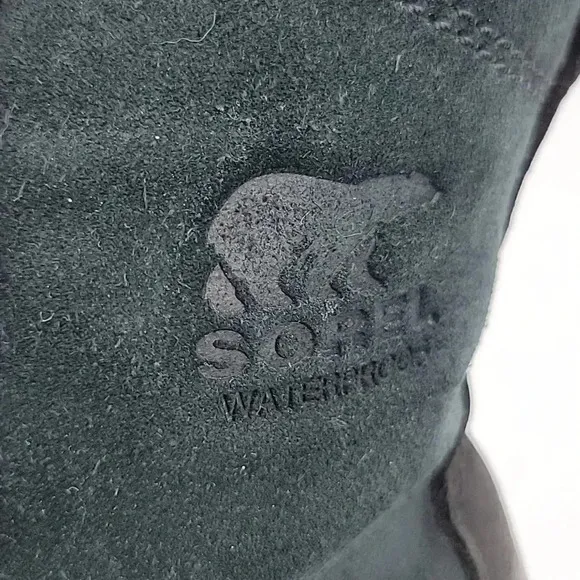 Sorel Explorer Joan Faux Fur Trim Boot Black Suede Size 10