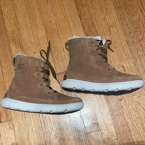 Sorel Explorer Next Joan WP Boots Waterproof Insulated Velvet Tan Fwan