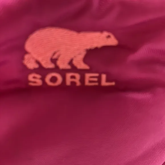 SOREL Girl's Youth &quot;Flurry&quot; Winter Drawstring Snow Boots Deep Blush SZ 6 Big Kid